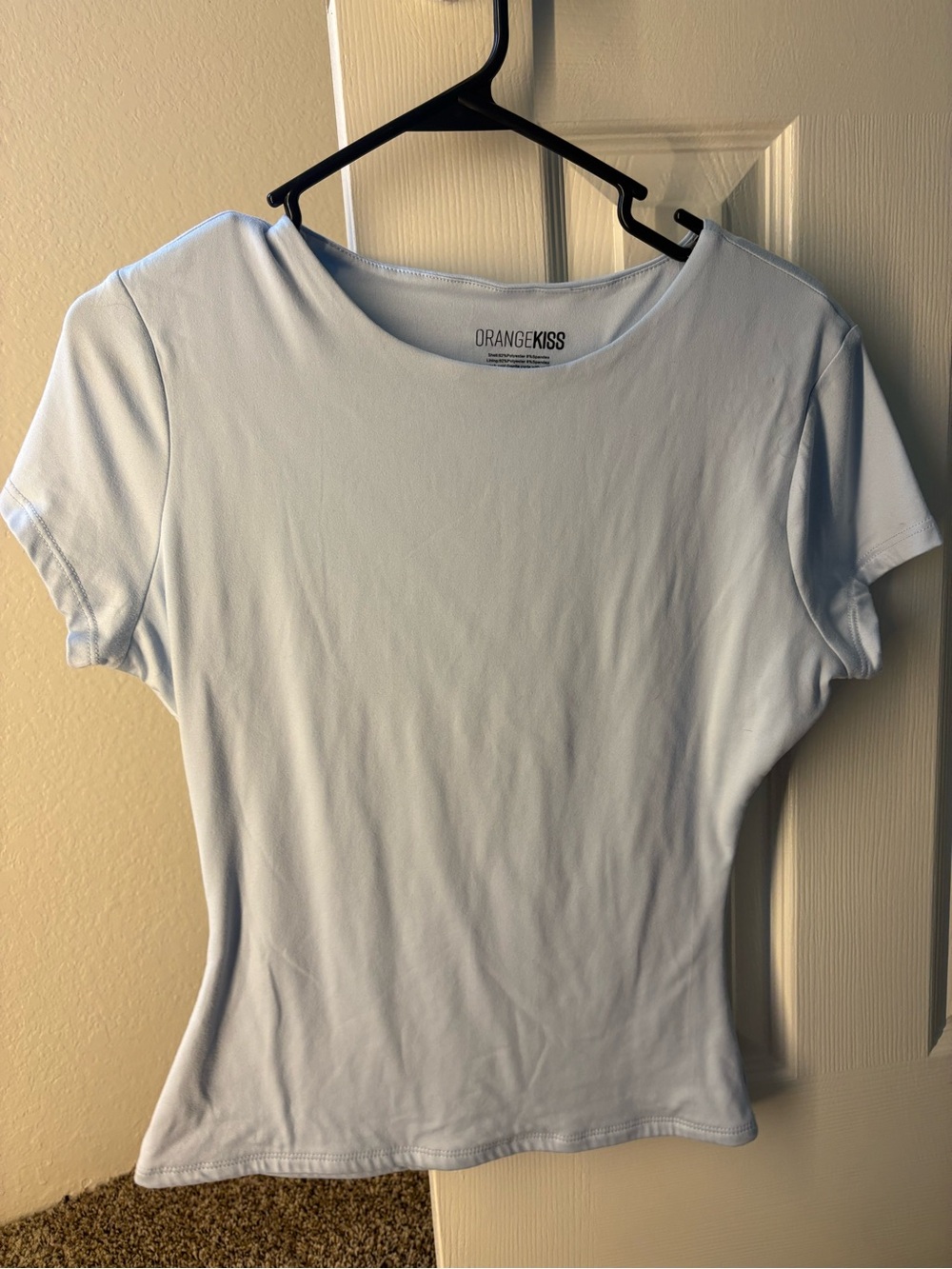 Womens Light Blue Short Sleeve Tee